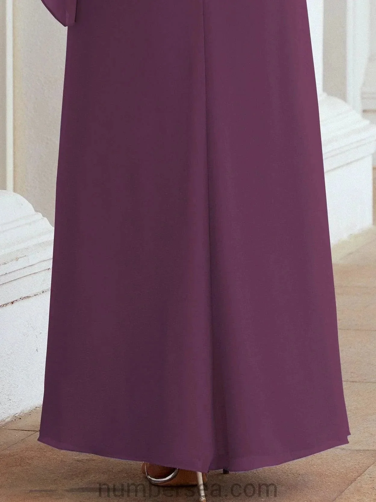 Sunnderly Formal Party Gown Dress Long Mother of The Bride Dresses with Ruffle Cape SY28026 - Image 123