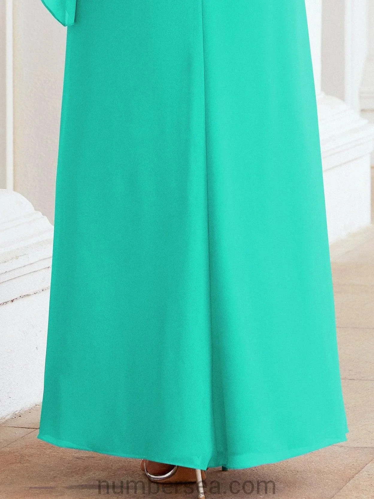 Sunnderly Formal Party Gown Dress Long Mother of The Bride Dresses with Ruffle Cape SY28026 - Image 127