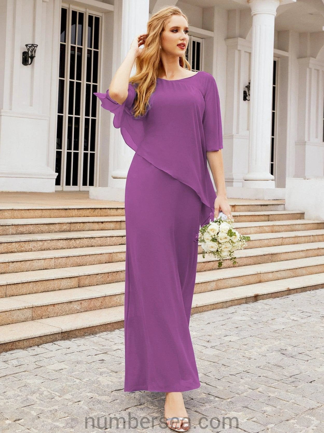 Sunnderly Formal Party Gown Dress Long Mother of The Bride Dresses with Ruffle Cape SY28026 - Image 141