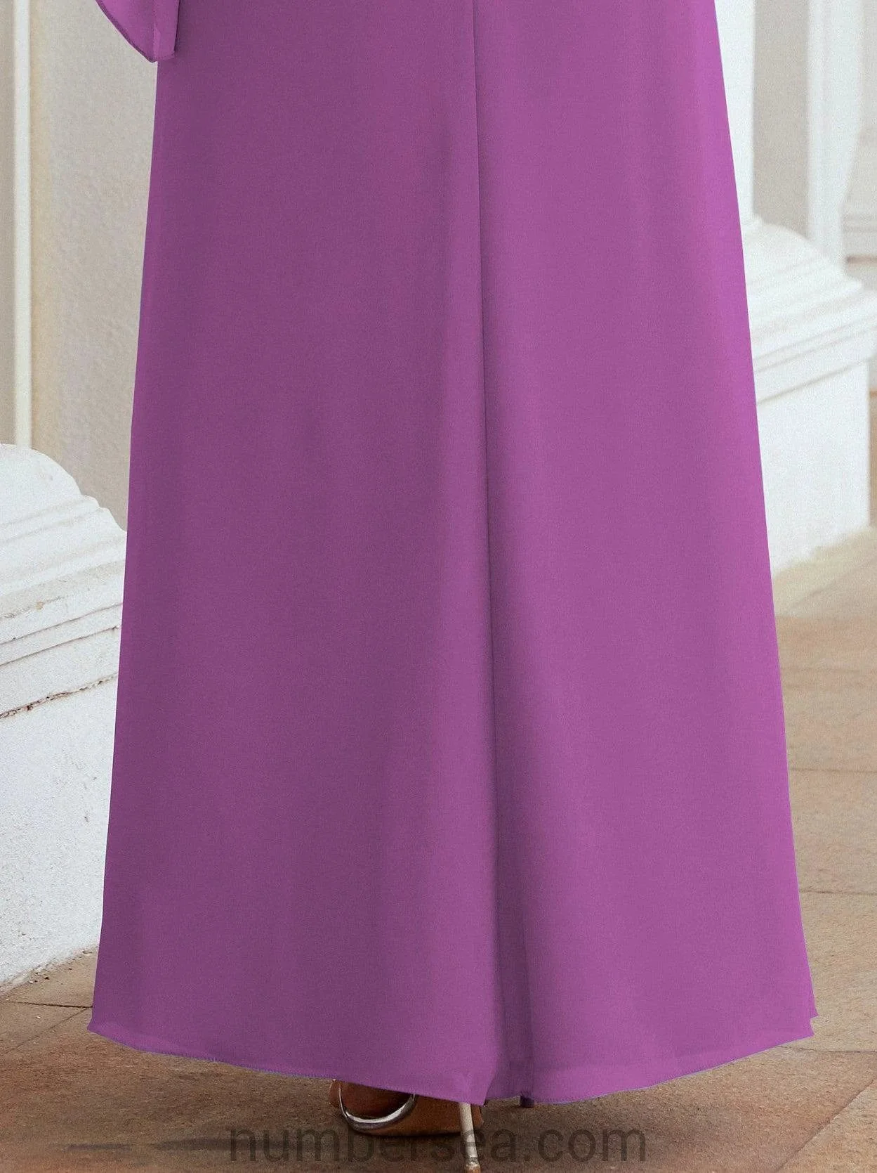 Sunnderly Formal Party Gown Dress Long Mother of The Bride Dresses with Ruffle Cape SY28026 - Image 143
