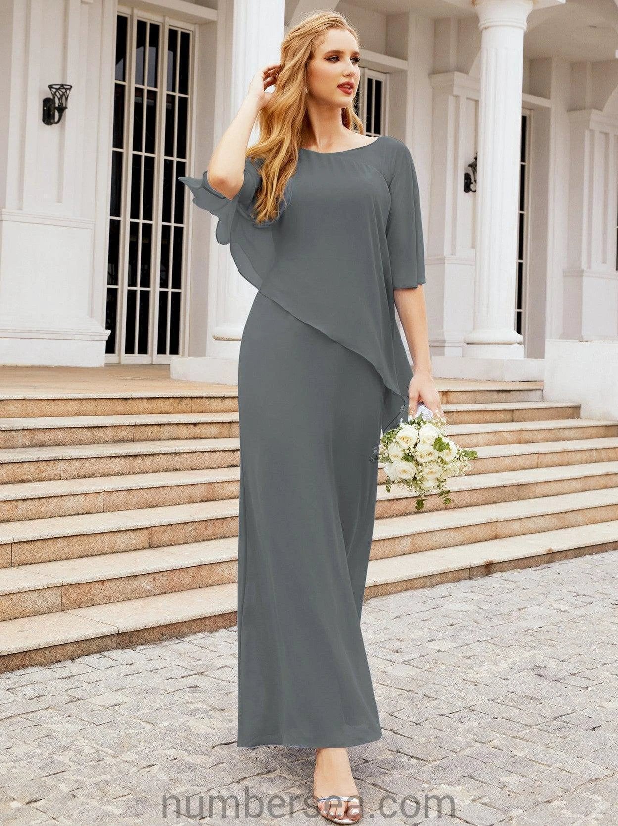 Sunnderly Formal Party Gown Dress Long Mother of The Bride Dresses with Ruffle Cape SY28026 - Image 149