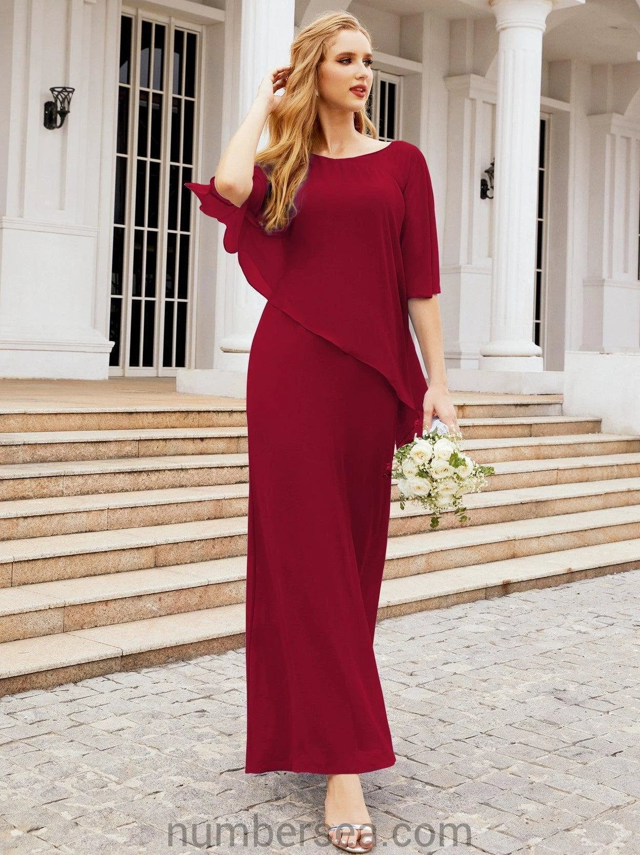 Sunnderly Formal Party Gown Dress Long Mother of The Bride Dresses with Ruffle Cape SY28026 - Image 161