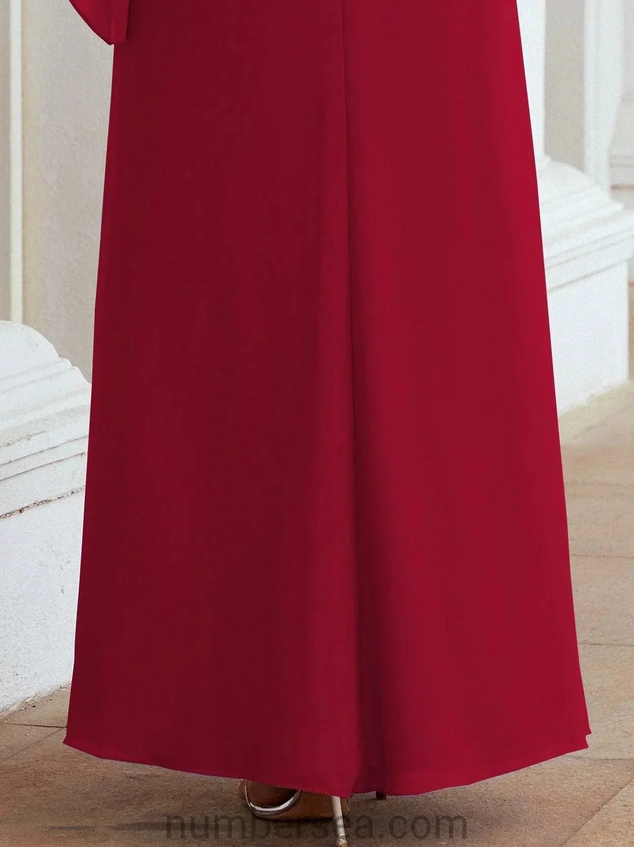 Sunnderly Formal Party Gown Dress Long Mother of The Bride Dresses with Ruffle Cape SY28026 - Image 163