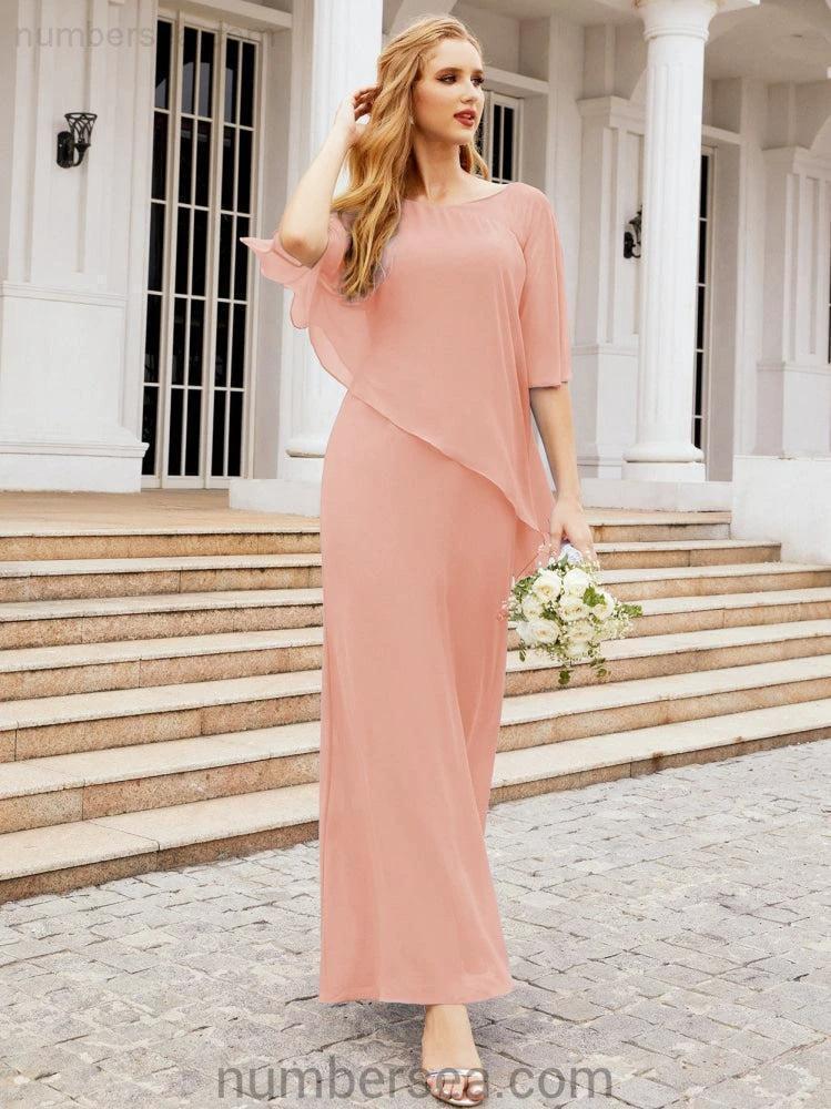 Sunnderly Formal Party Gown Dress Long Mother of The Bride Dresses with Ruffle Cape SY28026 - Image 21