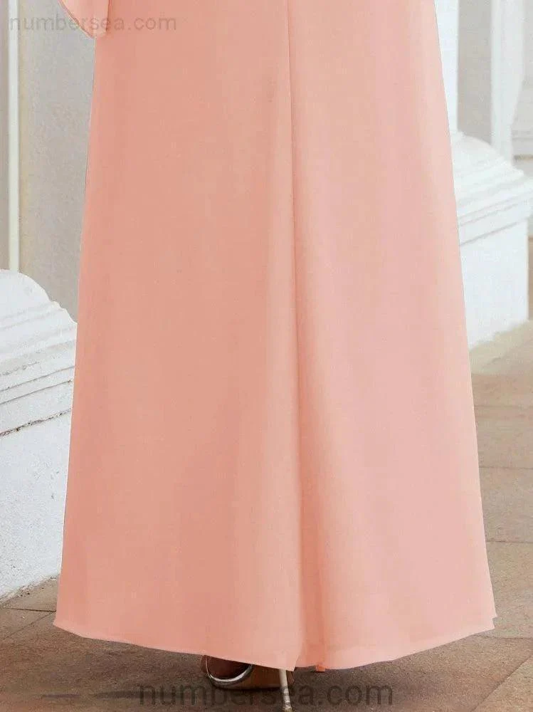 Sunnderly Formal Party Gown Dress Long Mother of The Bride Dresses with Ruffle Cape SY28026 - Image 23