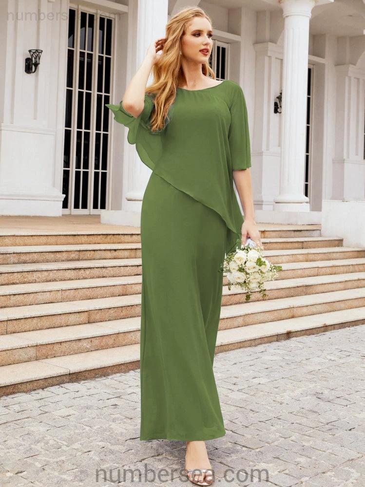 Sunnderly Formal Party Gown Dress Long Mother of The Bride Dresses with Ruffle Cape SY28026 - Image 25