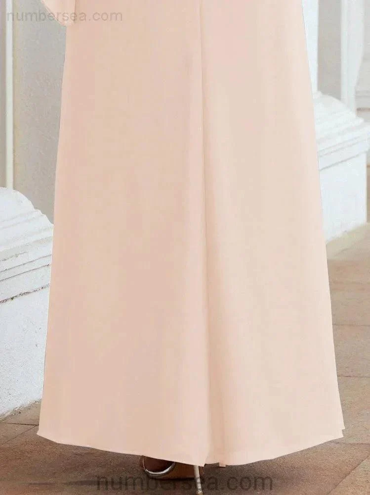 Sunnderly Formal Party Gown Dress Long Mother of The Bride Dresses with Ruffle Cape SY28026 - Image 31