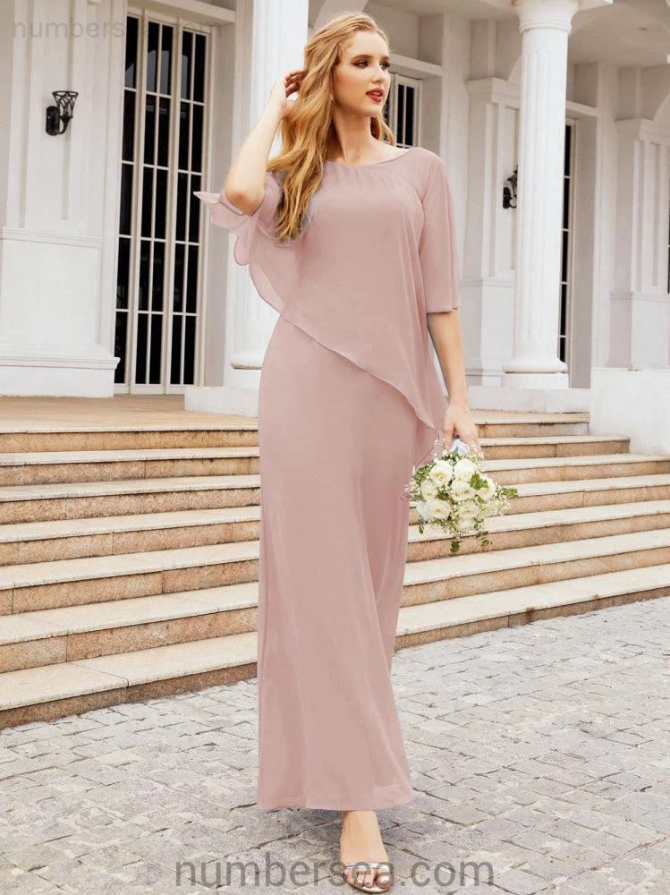 Sunnderly Formal Party Gown Dress Long Mother of The Bride Dresses with Ruffle Cape SY28026 - Image 33