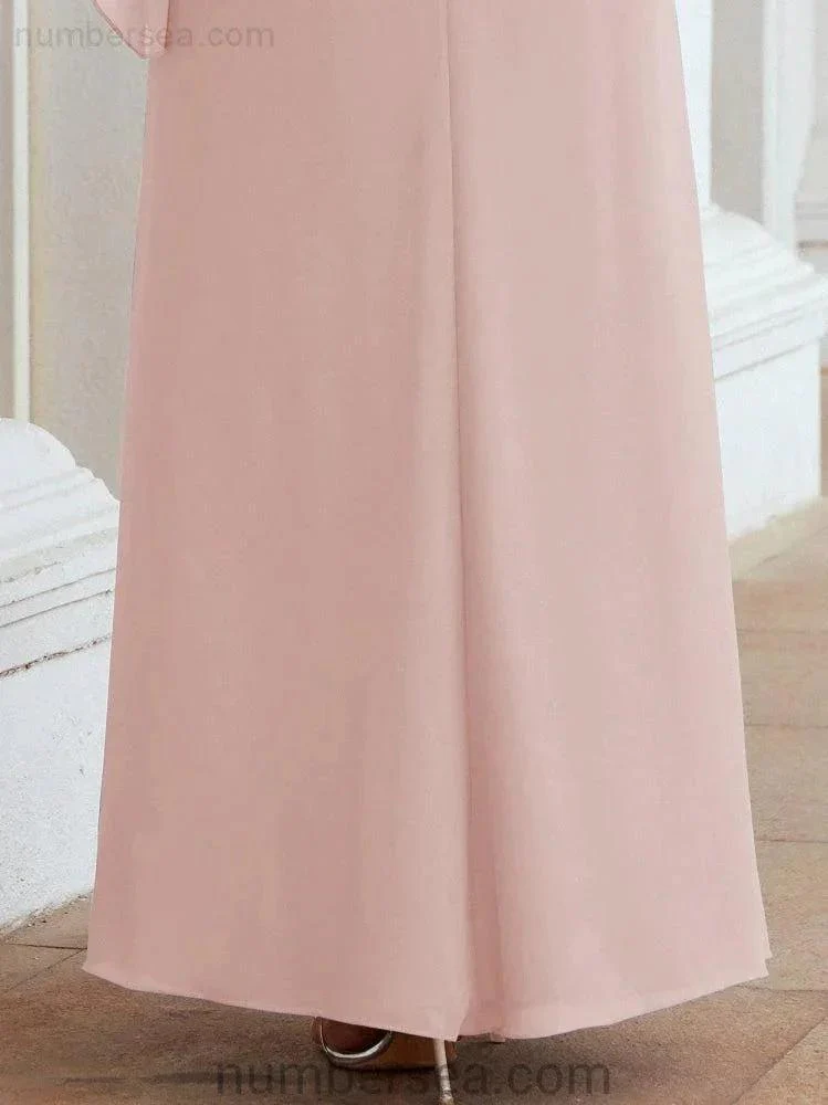 Sunnderly Formal Party Gown Dress Long Mother of The Bride Dresses with Ruffle Cape SY28026 - Image 35