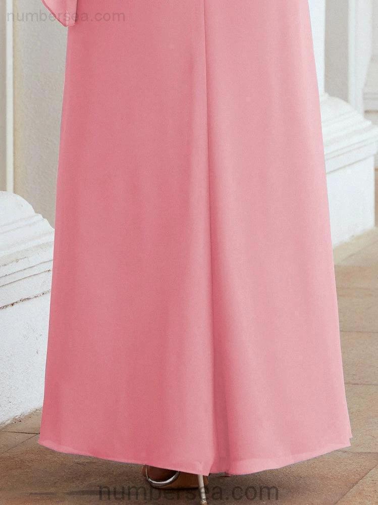 Sunnderly Formal Party Gown Dress Long Mother of The Bride Dresses with Ruffle Cape SY28026 - Image 43