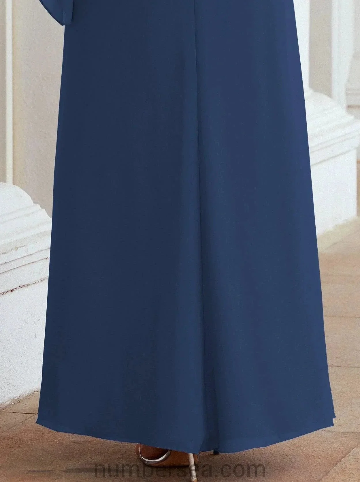 Sunnderly Formal Party Gown Dress Long Mother of The Bride Dresses with Ruffle Cape SY28026 - Image 51