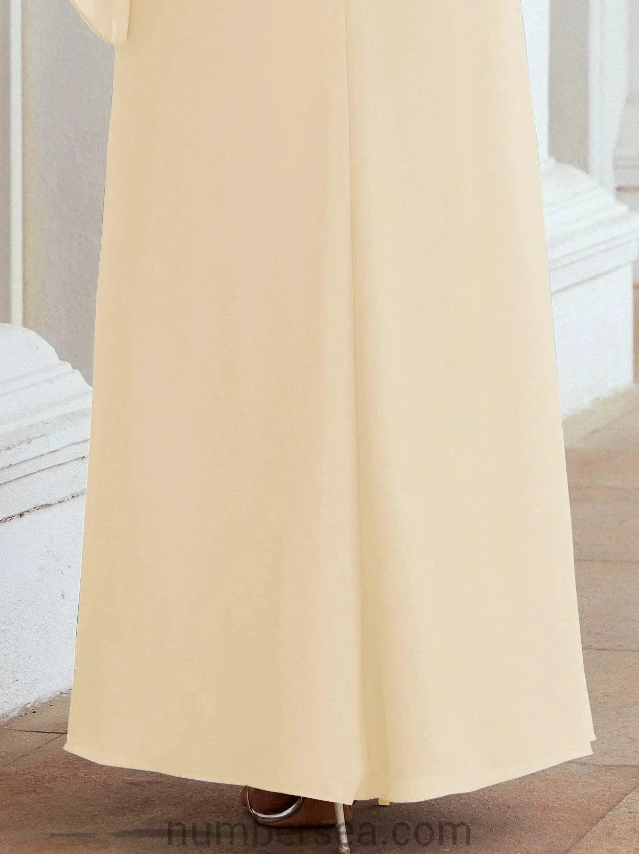 Sunnderly Formal Party Gown Dress Long Mother of The Bride Dresses with Ruffle Cape SY28026 - Image 63