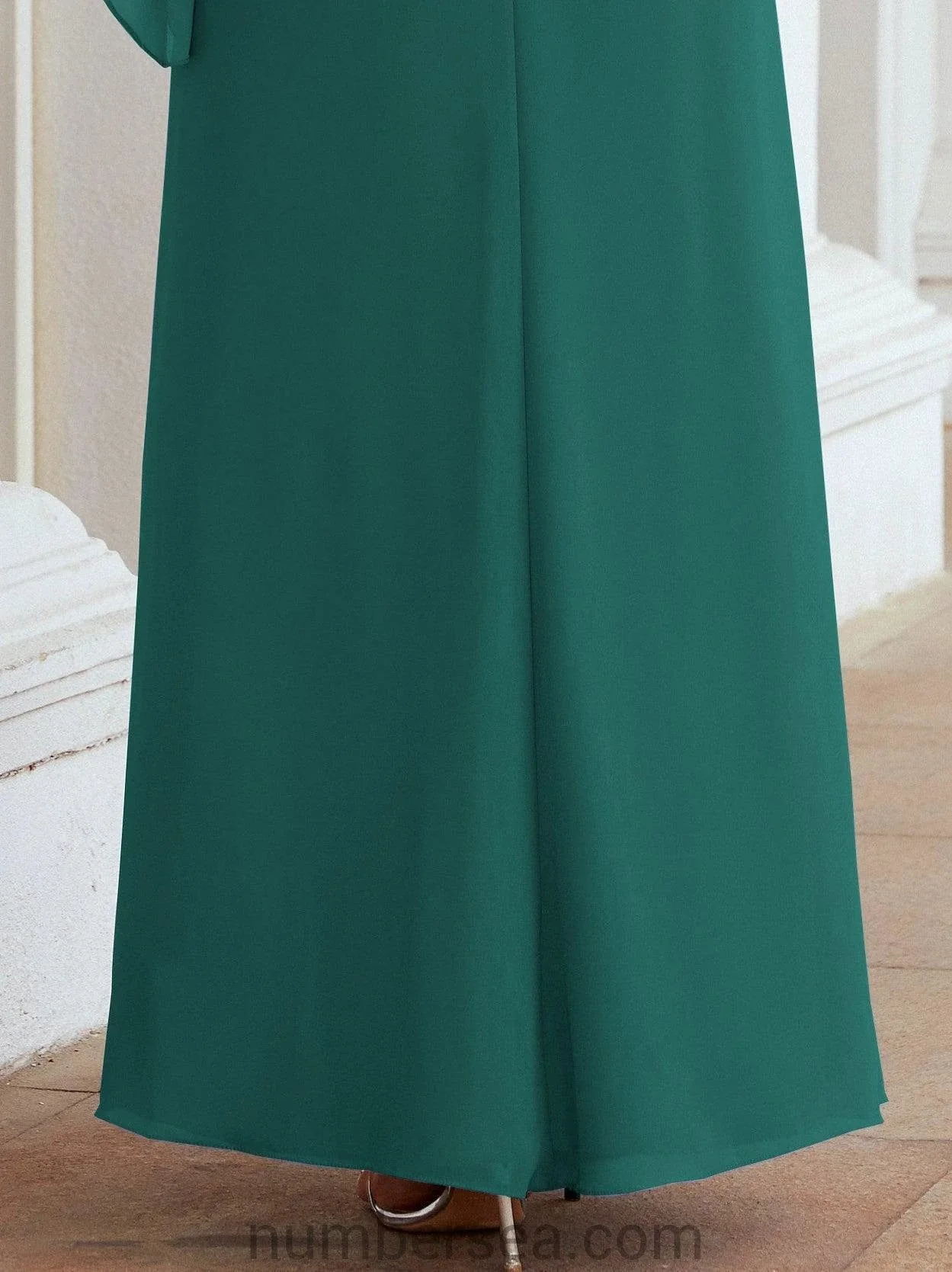 Sunnderly Formal Party Gown Dress Long Mother of The Bride Dresses with Ruffle Cape SY28026 - Image 67