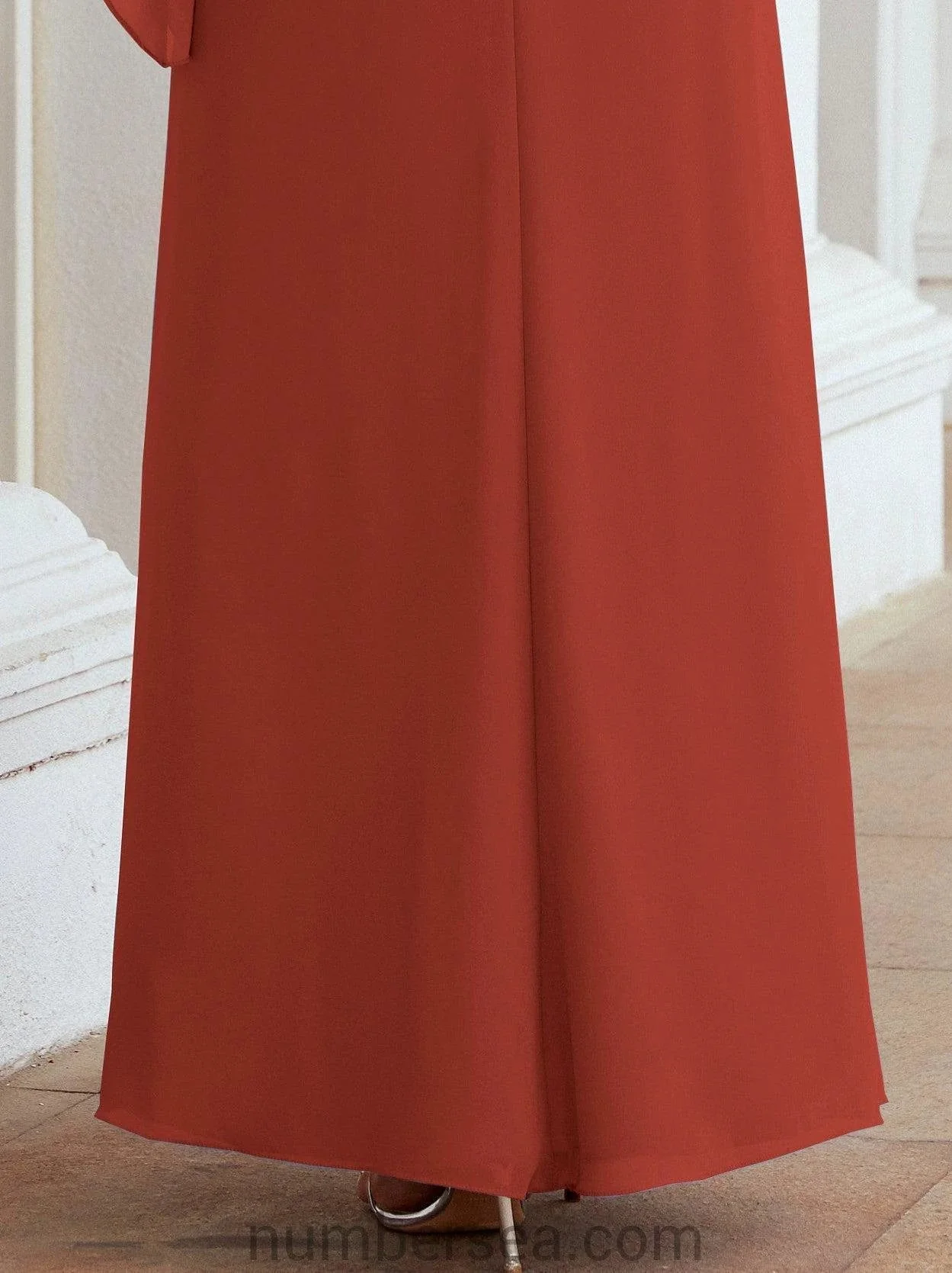 Sunnderly Formal Party Gown Dress Long Mother of The Bride Dresses with Ruffle Cape SY28026 - Image 75