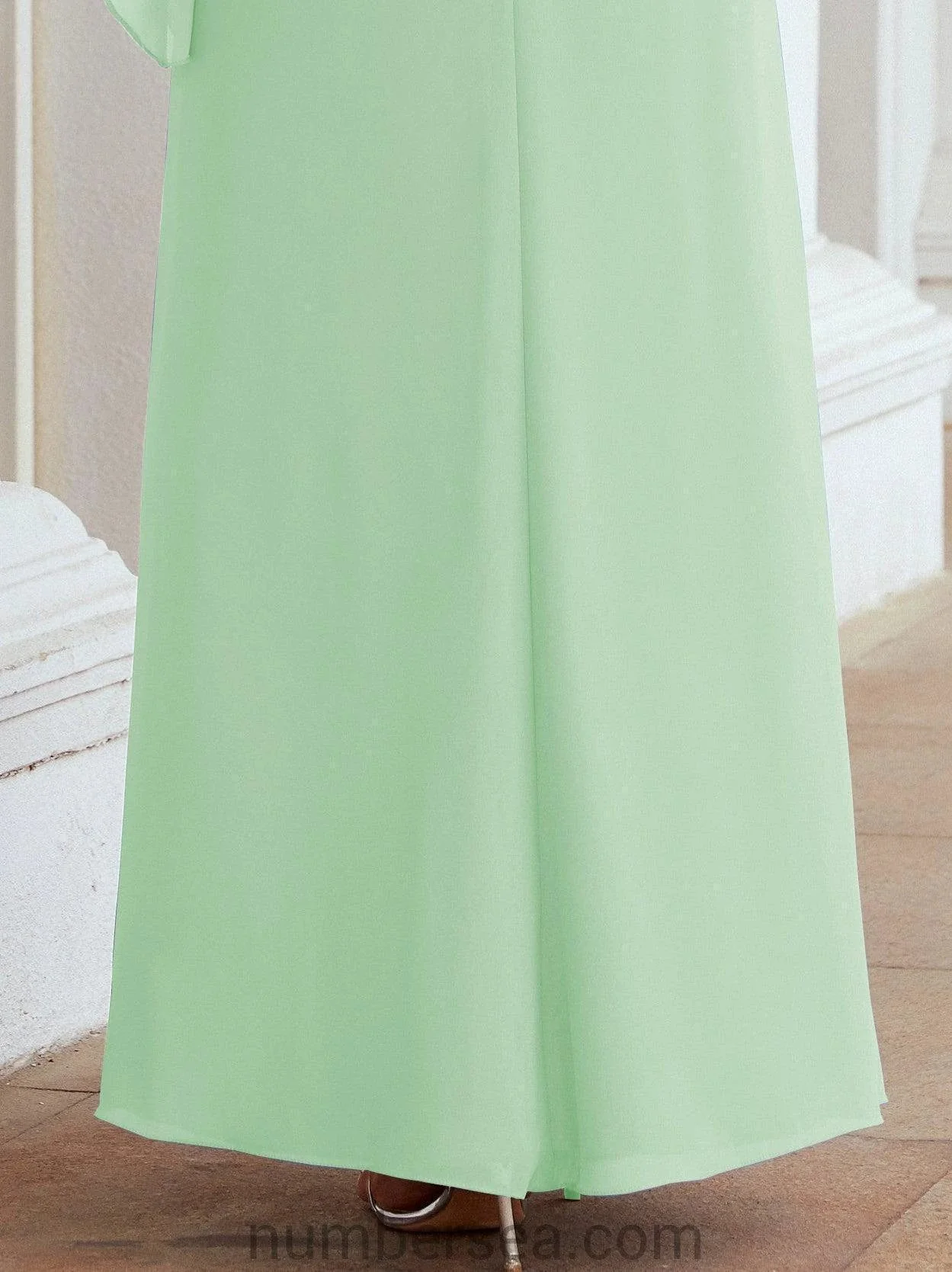 Sunnderly Formal Party Gown Dress Long Mother of The Bride Dresses with Ruffle Cape SY28026 - Image 87