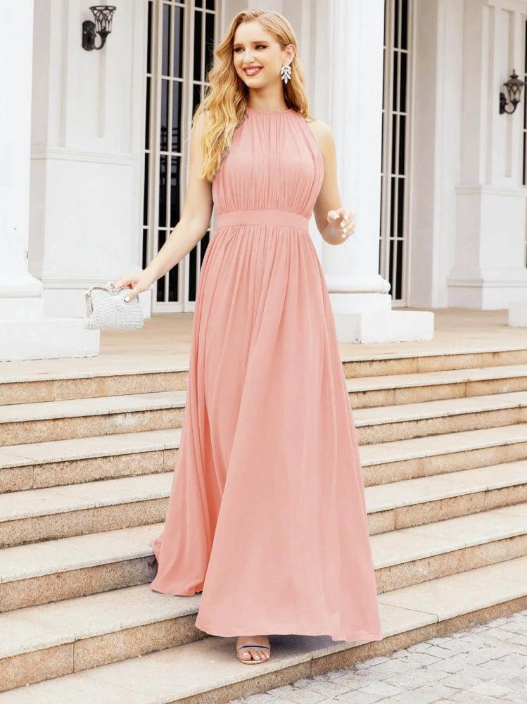 Numbersea Halter Bridesmaid Dress Empire Waist Formal Evening Prom Gown for Mother of The Bride 28030 - Image 11