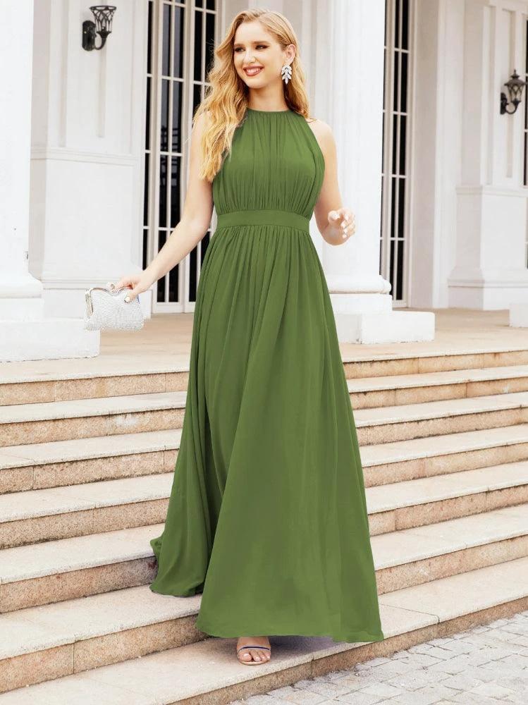 Numbersea Halter Bridesmaid Dress Empire Waist Formal Evening Prom Gown for Mother of The Bride 28030 - Image 13