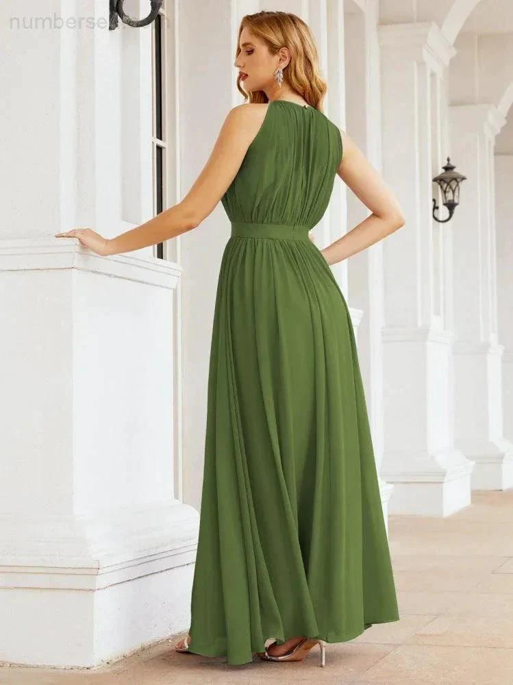 Numbersea Halter Bridesmaid Dress Empire Waist Formal Evening Prom Gown for Mother of The Bride 28030 - Image 14