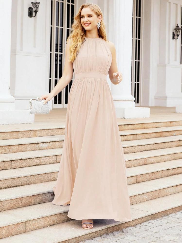 Numbersea Halter Bridesmaid Dress Empire Waist Formal Evening Prom Gown for Mother of The Bride 28030 - Image 15