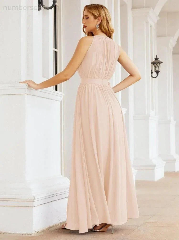Numbersea Halter Bridesmaid Dress Empire Waist Formal Evening Prom Gown for Mother of The Bride 28030 - Image 16