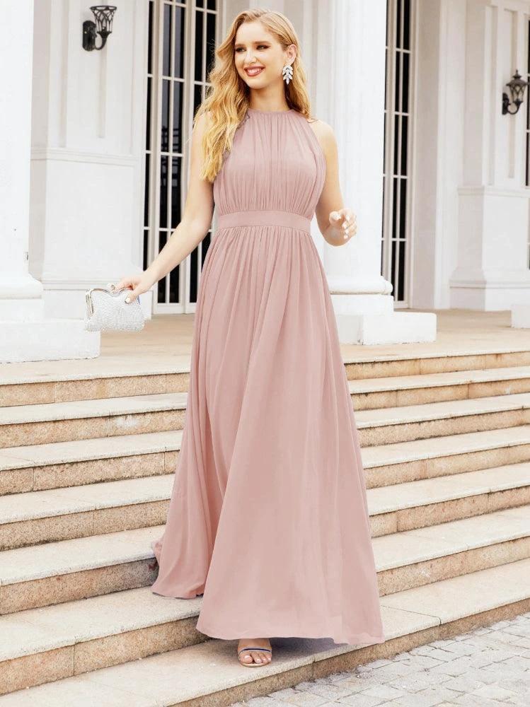 Numbersea Halter Bridesmaid Dress Empire Waist Formal Evening Prom Gown for Mother of The Bride 28030 - Image 17