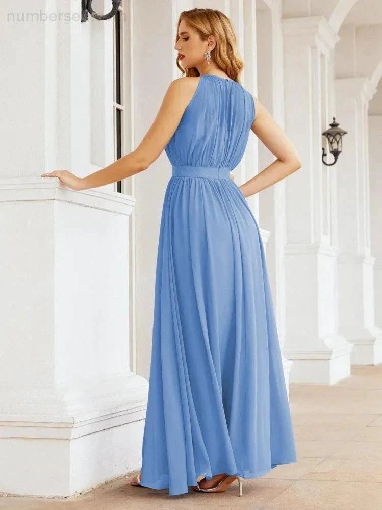 Numbersea Halter Bridesmaid Dress Empire Waist Formal Evening Prom Gown for Mother of The Bride 28030 - Image 20
