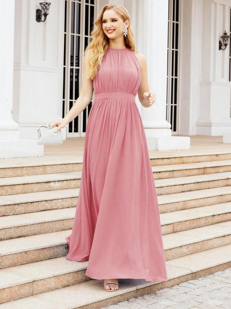 Numbersea Halter Bridesmaid Dress Empire Waist Formal Evening Prom Gown for Mother of The Bride 28030 - Image 21