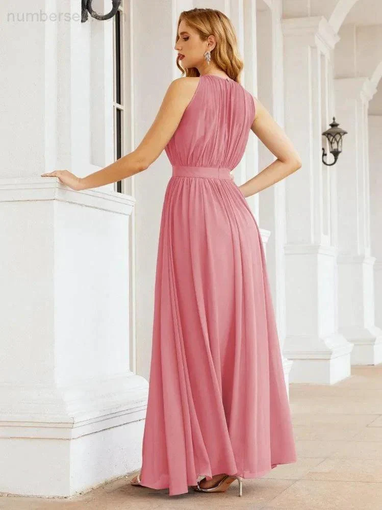 Numbersea Halter Bridesmaid Dress Empire Waist Formal Evening Prom Gown for Mother of The Bride 28030 - Image 22