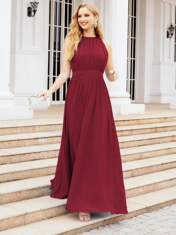 Numbersea Halter Bridesmaid Dress Empire Waist Formal Evening Prom Gown for Mother of The Bride 28030 - Image 23