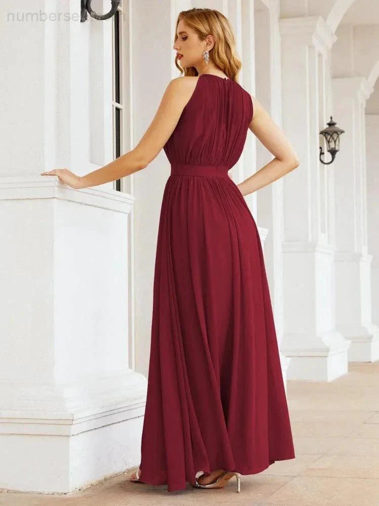 Numbersea Halter Bridesmaid Dress Empire Waist Formal Evening Prom Gown for Mother of The Bride 28030 - Image 24