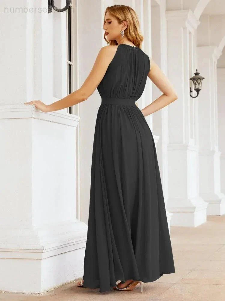 Numbersea Halter Bridesmaid Dress Empire Waist Formal Evening Prom Gown for Mother of The Bride 28030 - Image 30
