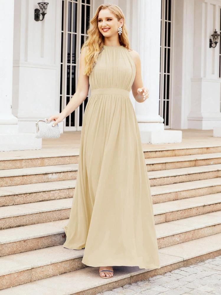 Numbersea Halter Bridesmaid Dress Empire Waist Formal Evening Prom Gown for Mother of The Bride 28030 - Image 31