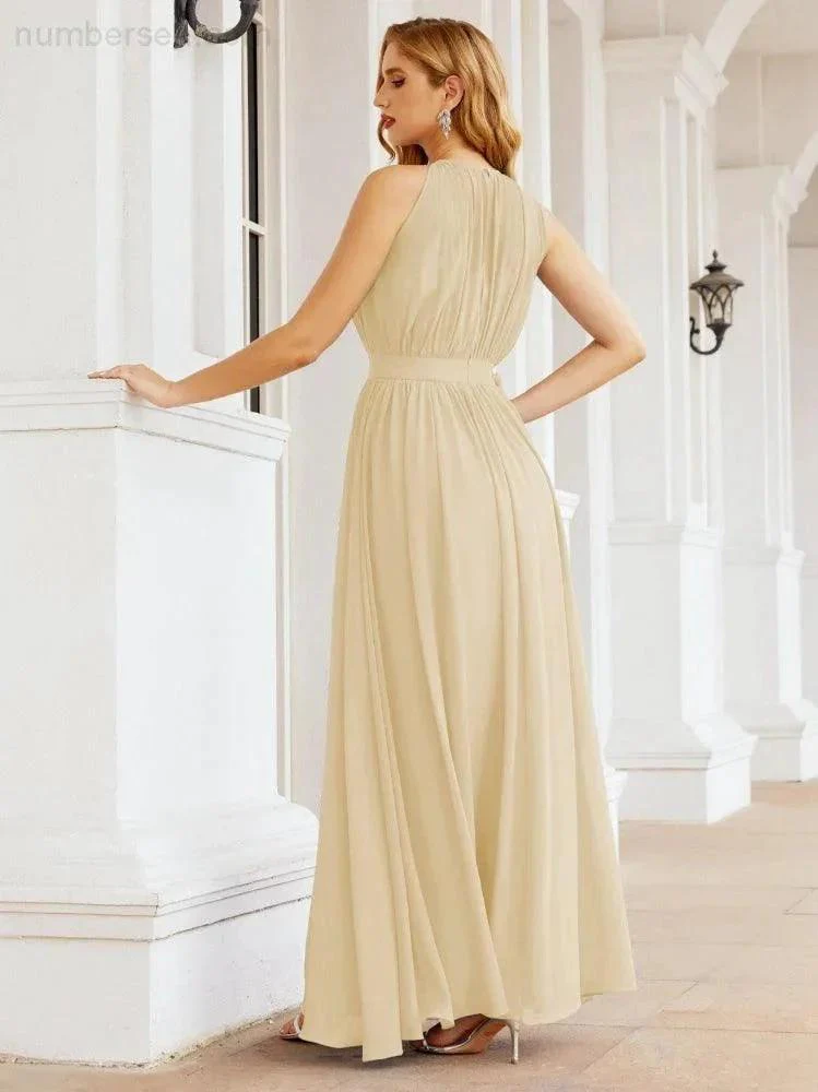 Numbersea Halter Bridesmaid Dress Empire Waist Formal Evening Prom Gown for Mother of The Bride 28030 - Image 32
