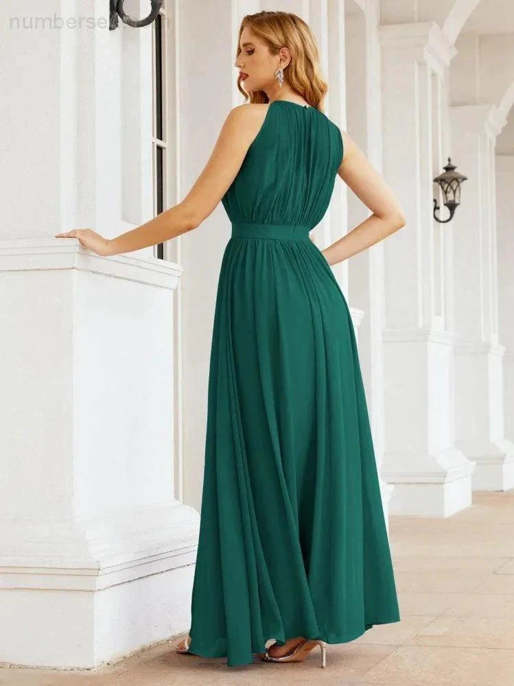 Numbersea Halter Bridesmaid Dress Empire Waist Formal Evening Prom Gown for Mother of The Bride 28030 - Image 34