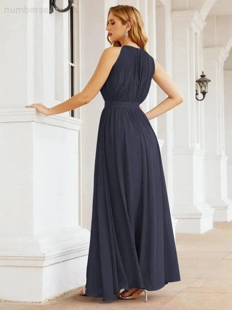 Numbersea Halter Bridesmaid Dress Empire Waist Formal Evening Prom Gown for Mother of The Bride 28030 - Image 36