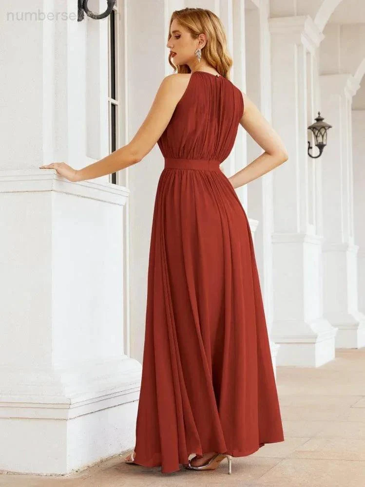 Numbersea Halter Bridesmaid Dress Empire Waist Formal Evening Prom Gown for Mother of The Bride 28030 - Image 38