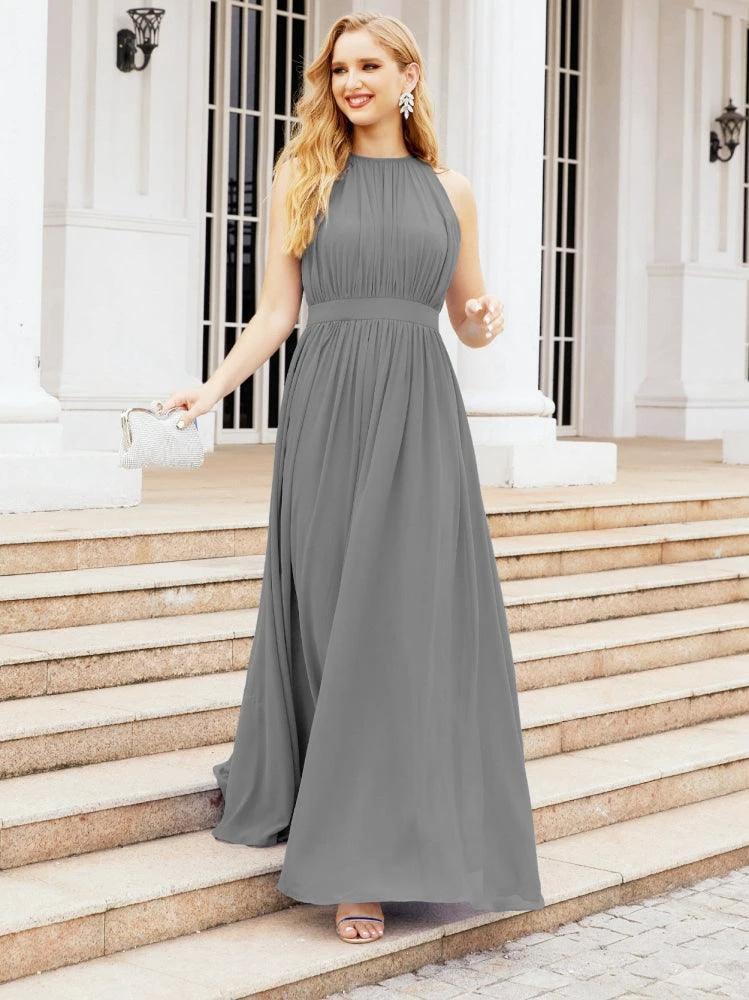 Numbersea Halter Bridesmaid Dress Empire Waist Formal Evening Prom Gown for Mother of The Bride 28030 - Image 39