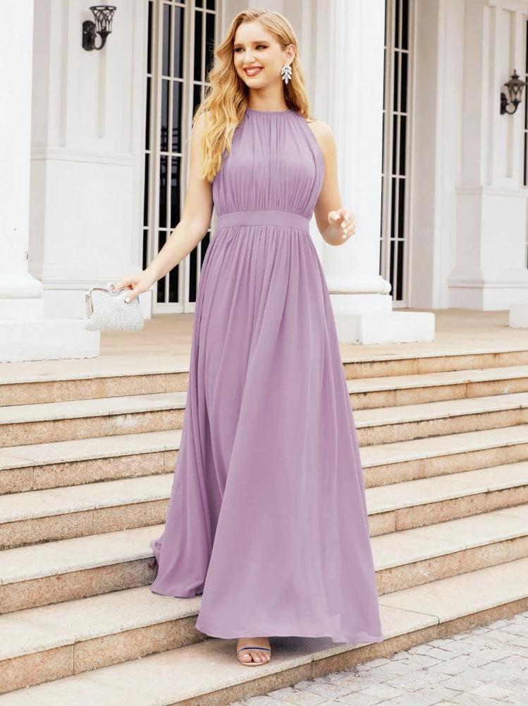 Numbersea Halter Bridesmaid Dress Empire Waist Formal Evening Prom Gown for Mother of The Bride 28030 - Image 41
