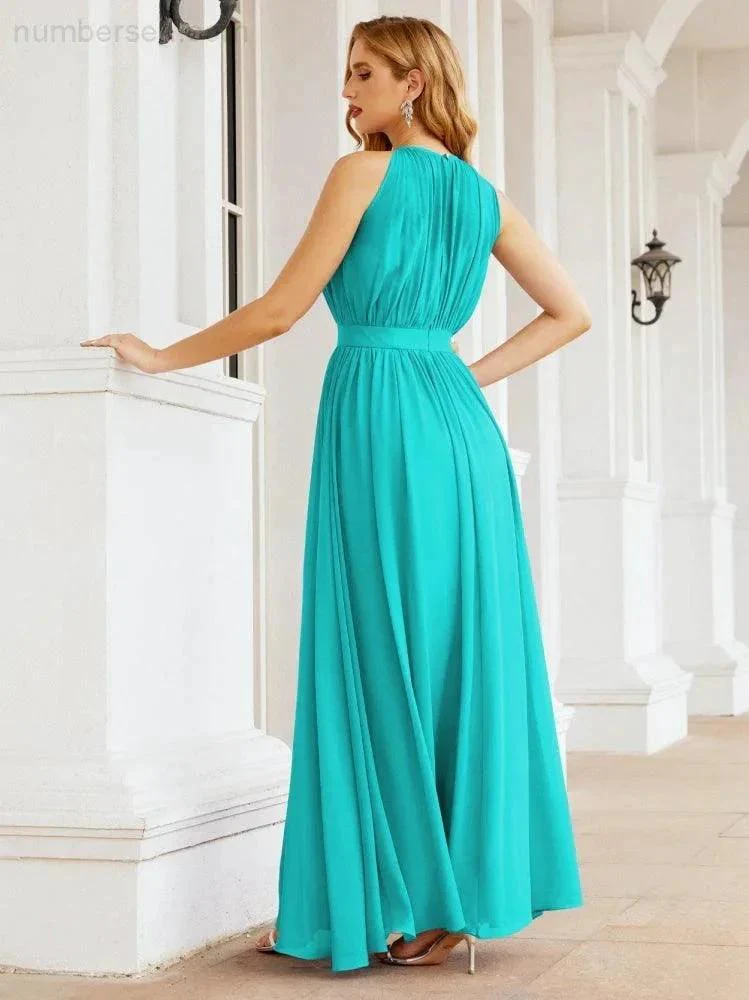 Numbersea Halter Bridesmaid Dress Empire Waist Formal Evening Prom Gown for Mother of The Bride 28030 - Image 46