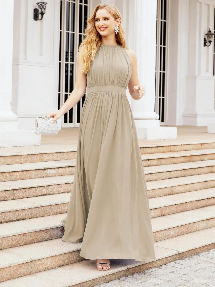 Numbersea Halter Bridesmaid Dress Empire Waist Formal Evening Prom Gown for Mother of The Bride 28030 - Image 47
