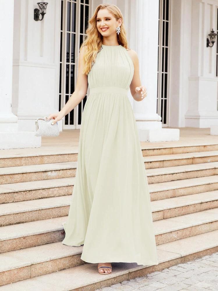 Numbersea Halter Bridesmaid Dress Empire Waist Formal Evening Prom Gown for Mother of The Bride 28030 - Image 51
