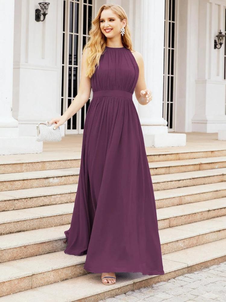 Numbersea Halter Bridesmaid Dress Empire Waist Formal Evening Prom Gown for Mother of The Bride 28030 - Image 61