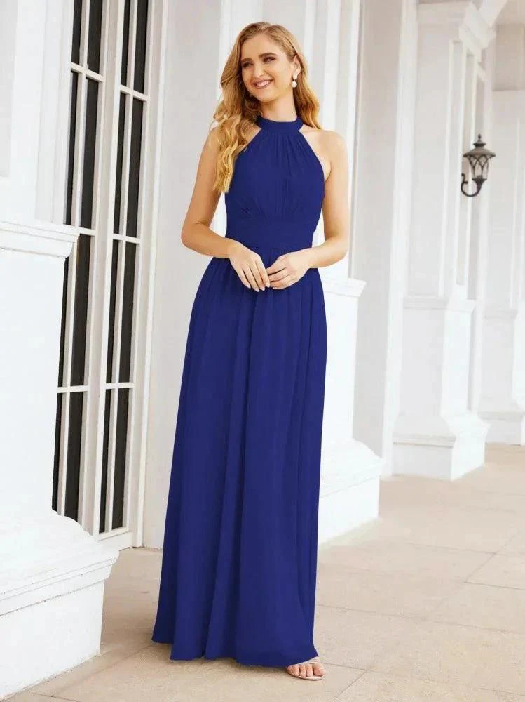 Numbersea Halter Sleeveless Bridesmaid Dresses Long for Party Wedding Evening 28054 - Image 109