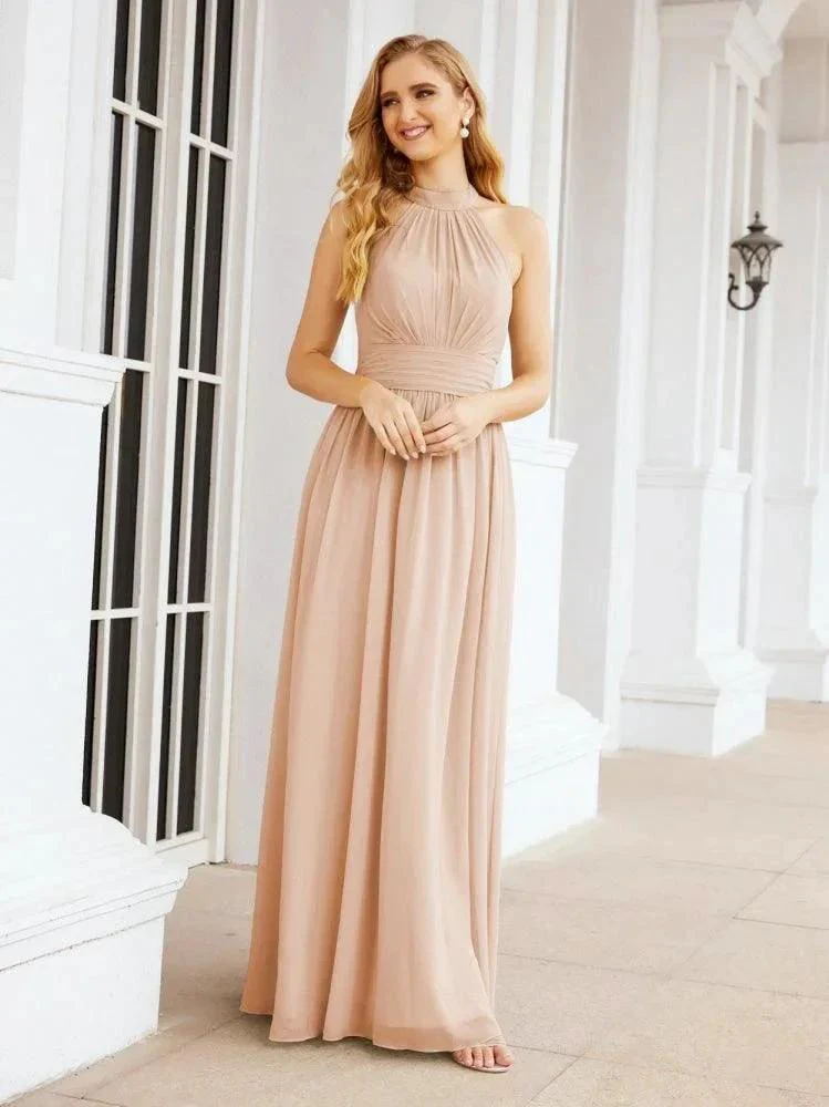 Numbersea Halter Sleeveless Bridesmaid Dresses Long for Party Wedding Evening 28054 - Image 22
