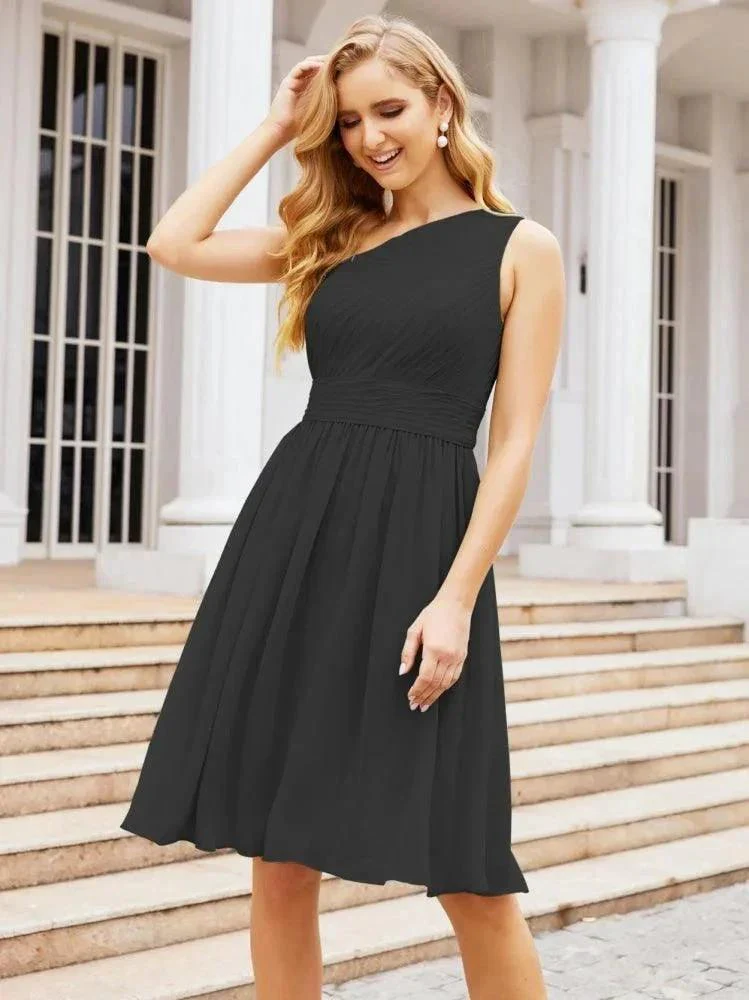 Numbersea Homecoming Dress One Shoulder Pleated Short Formal Prom Gowns 28046 - Image 29
