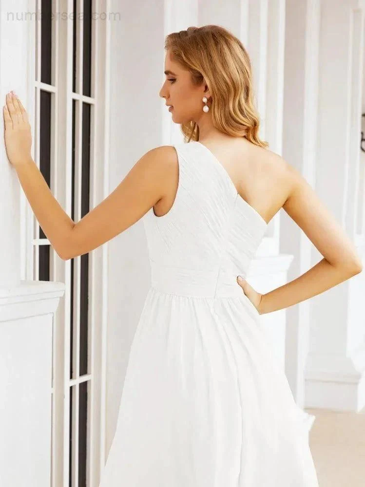 Numbersea Homecoming Dress One Shoulder Pleated Short Formal Prom Gowns 28046 - Image 84