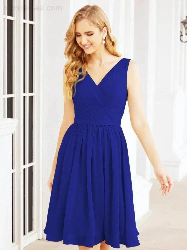 Numbersea Homecoming Dresses Knee Length Skirt V Back 28062 - Image 111