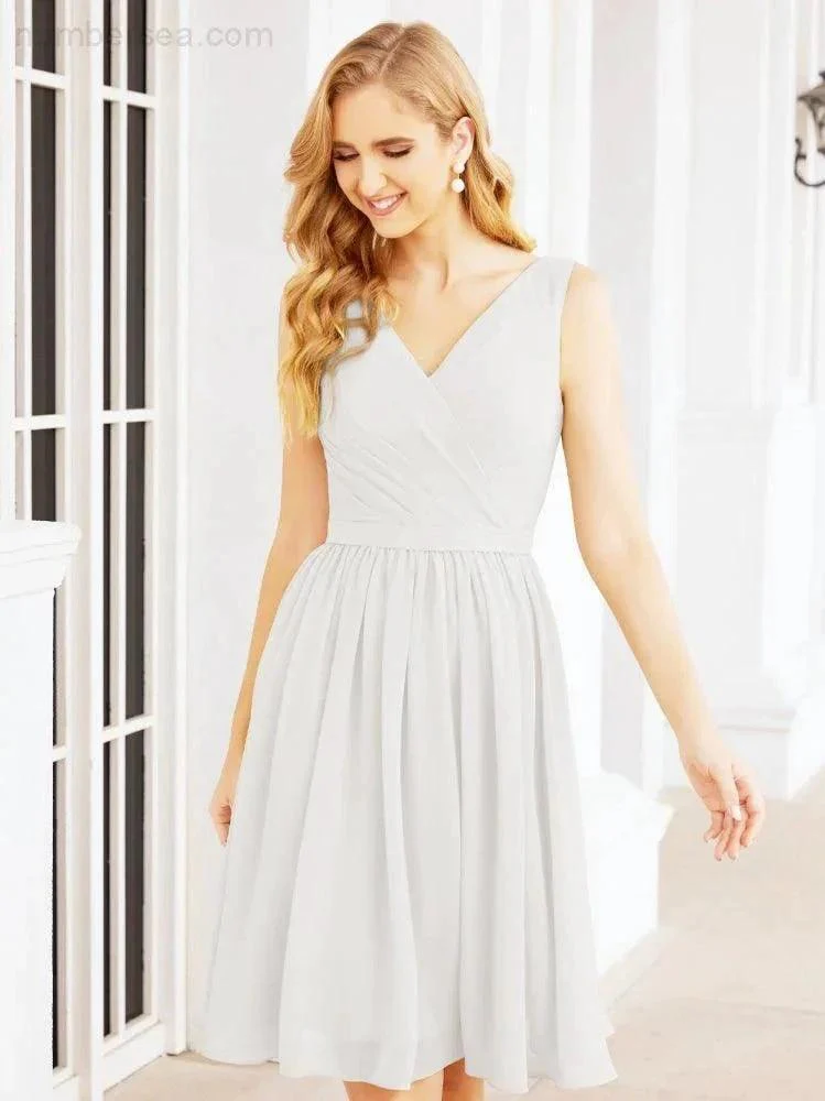 Numbersea Homecoming Dresses Knee Length Skirt V Back 28062 - Image 126