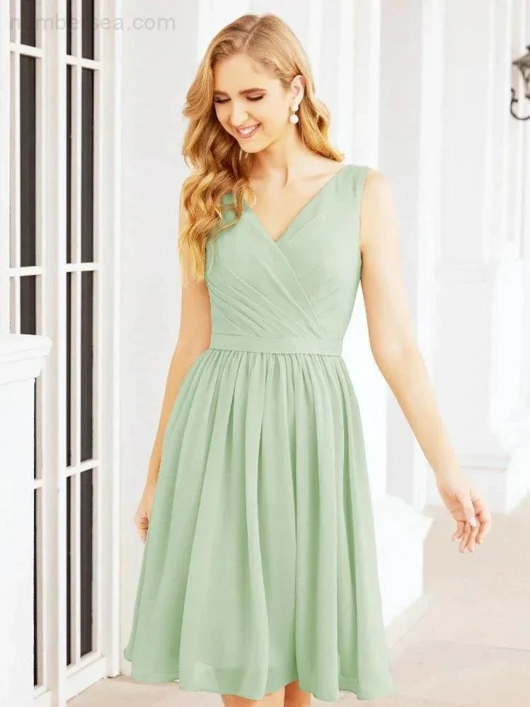 Numbersea Homecoming Dresses Knee Length Skirt V Back 28062 - Image 15