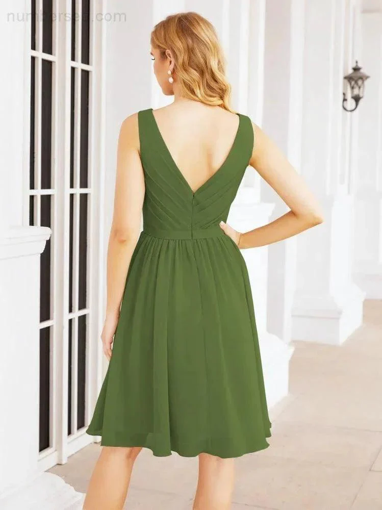 Numbersea Homecoming Dresses Knee Length Skirt V Back 28062 - Image 20